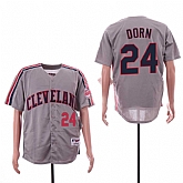 Indians 24 Roger Dorn Gray Turn Back The Clock Jersey Sguo,baseball caps,new era cap wholesale,wholesale hats